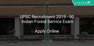 UPSC Recruitment 2019 - 90 Indian Forest Service Exam