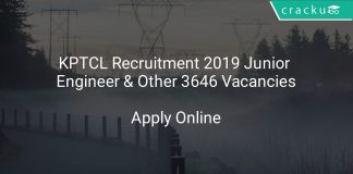 KPTCL Recruitment 2019 Junior Engineer & Other 3646 Vacancies