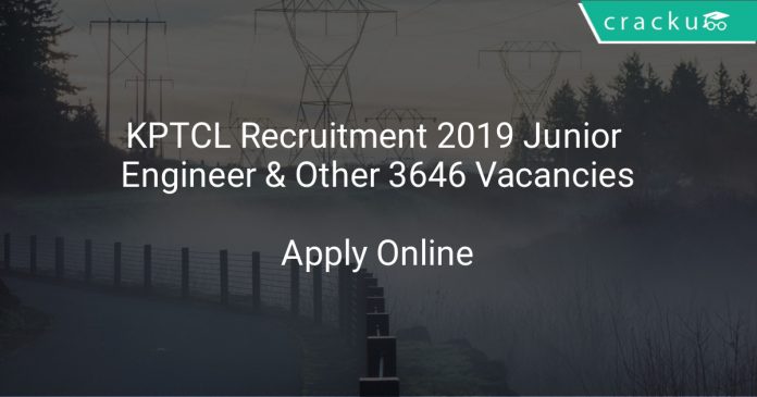KPTCL Recruitment 2019 Junior Engineer & Other 3646 Vacancies