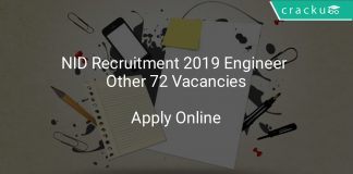 NID Recruitment 2019 Instructor & Other 72 Vacancies