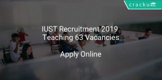 IUST Recruitment 2019 Teaching 63 Vacancies