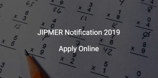 JIPMER Notification 2019