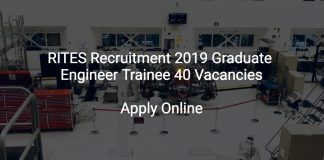 RITES Recruitment 2019 Graduate Engineer Trainee 40 Vacancies