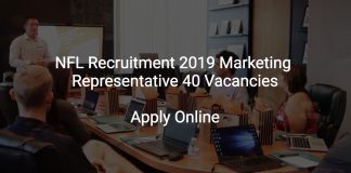NFL Recruitment 2019 Marketing Representative 40 Vacancies