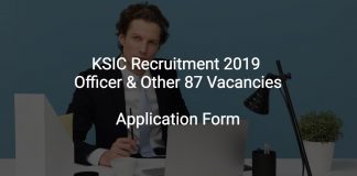 KSIC Recruitment 2019 Officer & Other 87 Vacancies
