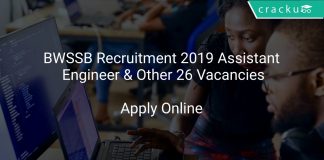 BWSSB Recruitment 2019 Assistant Engineer & Other 26 Vacancies