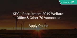 KPCL Recruitment 2019 Welfare Office & Other 70 Vacancies