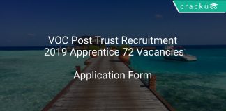VOC Post Trust Recruitment 2019 Apprentice 72 Vacancies