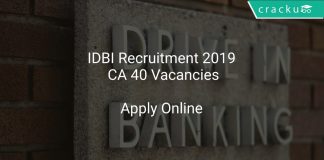 IDBI Recruitment 2019 CA 40 Vacancies