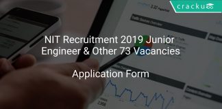 NIT Recruitment 2019 Junior Engineer & Other 73 Vacancies