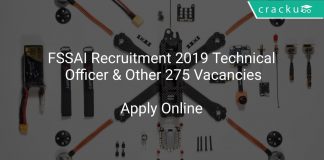 FSSAI Recruitment 2019 Technical Officer & Other 275 Vacancies