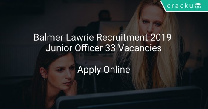 Balmer Lawrie Recruitment 2019 Junior Officer 33 Vacancies