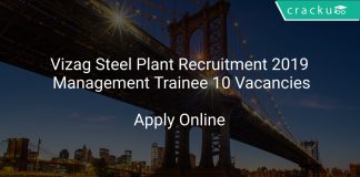 Vizag Steel Plant Recruitment 2019 Management Trainee 10 Vacancies