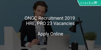ONGC Recruitment 2019 HRE, PRO 23 Vacancies