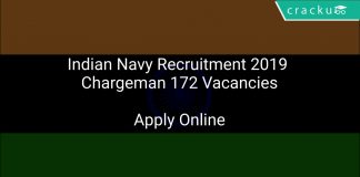 Indian Navy Recruitment 2019 Chargeman 172 Vacancies