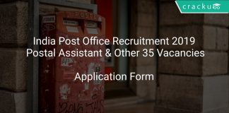 India Post Office Recruitment 2019 Postal Assistant & Other 35 Vacancies