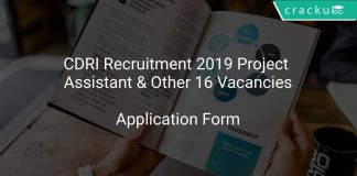 CDRI Recruitment 2019 Project Assistant & Other 16 Vacancies