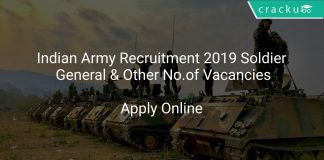 Indian Army Recruitment 2019 Soldier General & Other No.of Vacancies