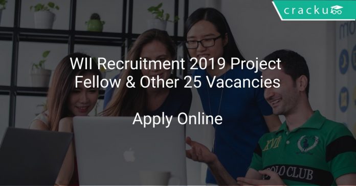 WII Recruitment 2019 Project Fellow & Other 25 Vacancies