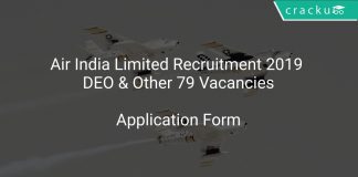 Air India Limited Recruitment 2019 DEO & Other 79 Vacancies