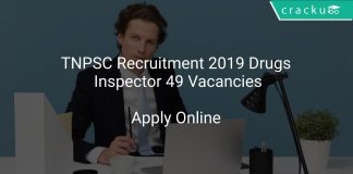 TNPSC Recruitment 2019 Drugs Inspector 49 Vacancies