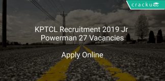 KPTCL Recruitment 2019 Jr Powerman 27 Vacancies