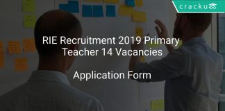 RIE Recruitment 2019 Primary Teacher 14 Vacancies