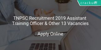 TNPSC Recruitment 2019 Assistant Training Officer & Other 13 Vacancies