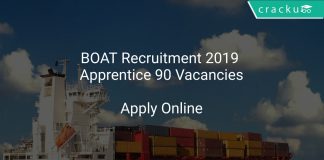 BOAT Recruitment 2019 Apprentice 90 Vacancies