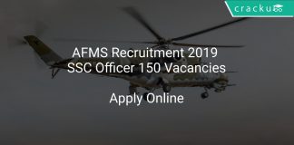 AFMS Recruitment 2019 SSC Officer 150 Vacancies