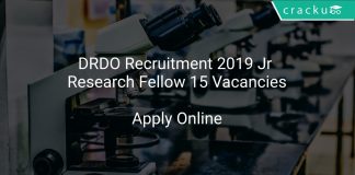 DRDO Recruitment 2019 Jr Research Fellow 15 Vacancies