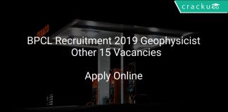 BPCL Recruitment 2019 Geophysicist & Other 15 Vacancies