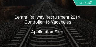 Central Railway Recruitment 2019 Controller 16 Vacancies