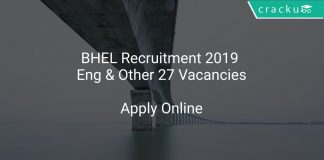 BHEL Recruitment 2019 Engineer & Other 27 Vacancies