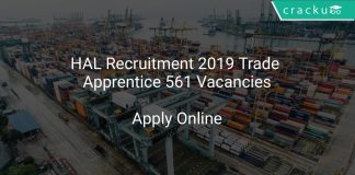 HAL Recruitment 2019 Trade Apprentice 561 Vacancies