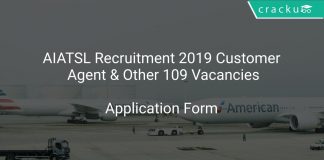 AIATSL Recruitment 2019 Customer Agent & Other 109 Vacancies