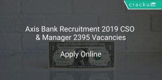 Axis Bank Recruitment 2019 CSO & Manager 2395 Vacancies