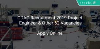 CDAC Recruitment 2019 Project Engineer & Other 62 Vacancies