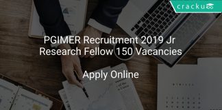 PGIMER Recruitment 2019 Jr Research Fellow 150 Vacancies