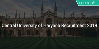 Central University of Haryana Recruitment 2019