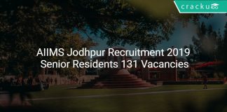 AIIMS Jodhpur Recruitment 2019 Senior Residents 131 Vacancies