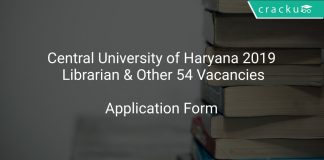 Central University of Haryana 2019 Librarian & Other 54 Vacancies