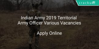Indian Army 2019 Territorial Army Officer Various Vacancies