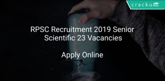 RPSC Recruitment 2019 Senior Scientific 23 Vacancies