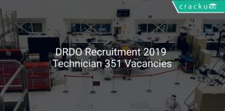DRDO Recruitment 2019 Technician 351 Vacancies