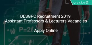 DESGPC Recruitment 2019 Assistant Professors & Lecturers Posts 490 Vacancies