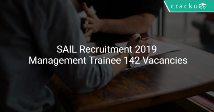 SAIL Recruitment 2019 Management Trainee 142 Vacancies