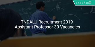 TNDALU Assistant Professor Recruitment 2019 Apply 30 Vacancies
