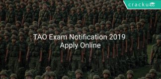 TAO Exam Notification 2019 Apply Online