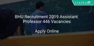 BHU Recruitment 2019 Assistant Professor 446 Vacancies